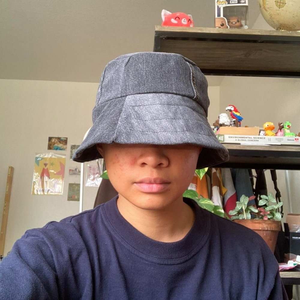 Black Handmade Bucket Hat
